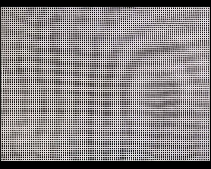 Plastová kanava, vyšívací mřížka na vyšívání a tapiko 750979, bílá, obdélník 42x60cm