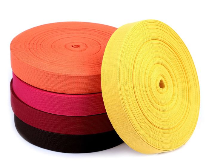 Popruh bavlněný 490011, jednobarevný, šíře 3cm (popruh v metráži)