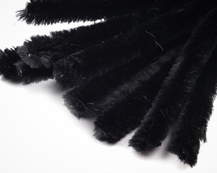 Chlupatý modelovací drát 240512/05, jednobarevná černá, průměr 15mm, délka 30cm, (1 balení, 10 kusů)