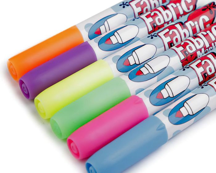 Fixy na textil 750625/3 mix barev, neon, sada 6ks