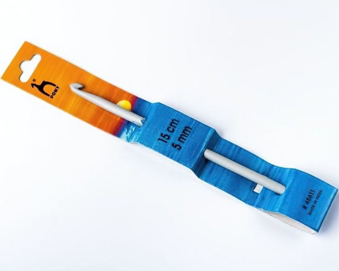 Háček na háčkování PONY, hliník / teflon 45611, velikost 5mm, délka 15cm