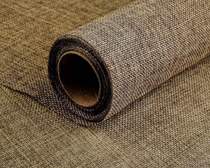 Imitace juty, dekorační juta (pytlovina) 380439/9 béžová / aloe, š.47-48cm (látka v metráži)