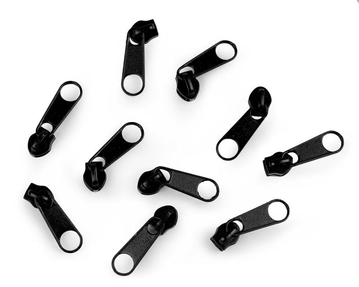 Jezdec ke spirálovému zipu POL 3 mm, 70272/332 černý, kovový, bez aretace / s táhlem