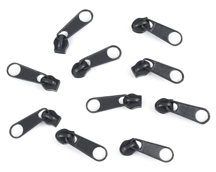 Jezdec ke spirálovému zipu POL 3 mm, 070272/312 tmavě šedý, kovový, bez aretace / s táhlem