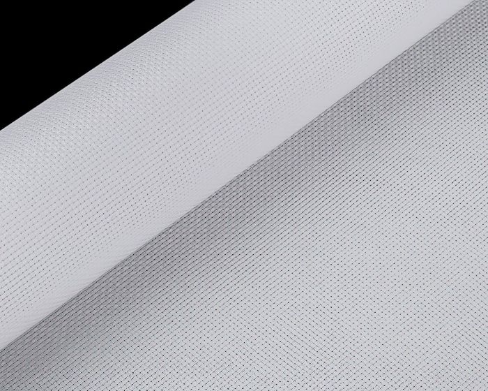 Vyšívací látka KANAVA 5 jednobarevná bílá 380634/1, š.50cm (látka v metráži)