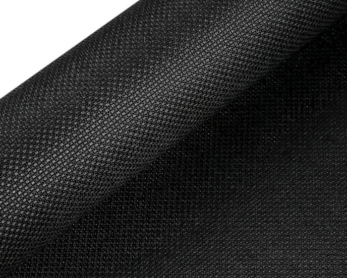 Vyšívací látka KANAVA 5 jednobarevná černá 380634/8, š.50cm (látka v metráži)