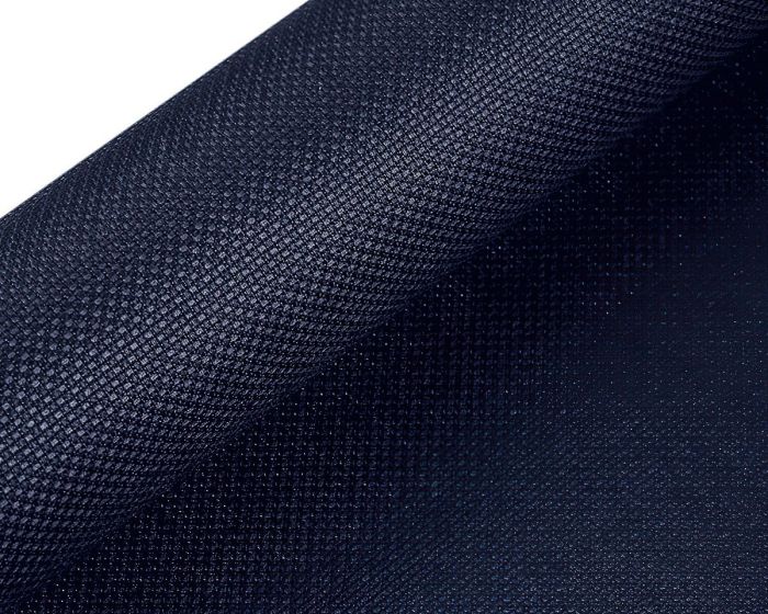 Vyšívací látka KANAVA 5 jednobarevná tmavě modrá 380634/9, š.50cm (látka v metráži)