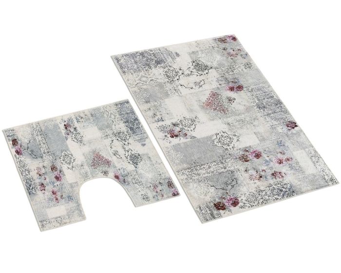 Koupelnová souprava 3D ORNAMENT, 100x60cm (předložka) + 60x50cm (na WC)