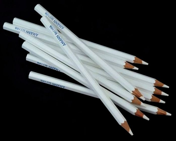 Krejčovská křídová tužka, ořezávací, AMANN 050769/1, bílá