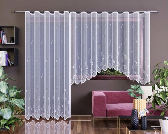 Kusová záclona IRMA jednobarevná bílá, (více rozměrů)