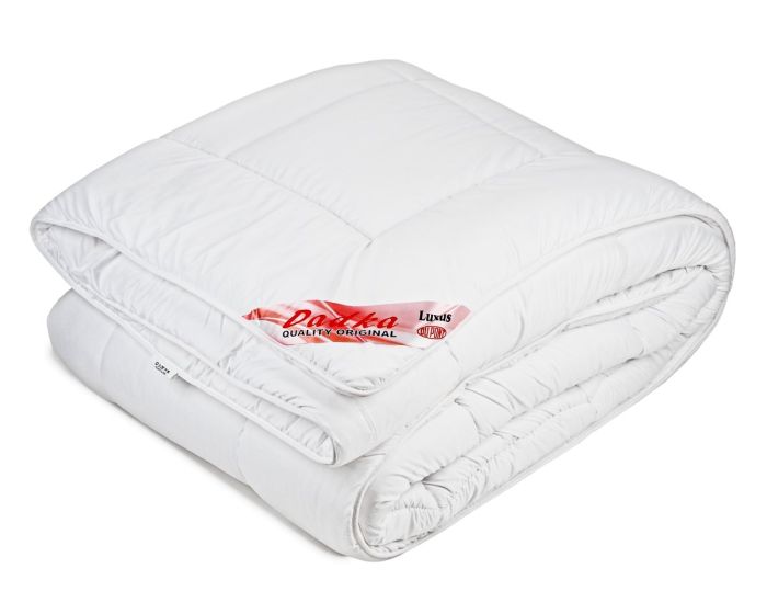Celoroční prošívaná francouzská přikrývka Dadka LUXUS z dutého vlákna, bílá (více rozměrů, hmotností)