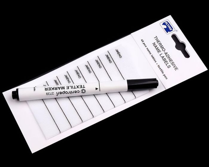 Nažehlovací štítek s popisovačem na látky, 050592