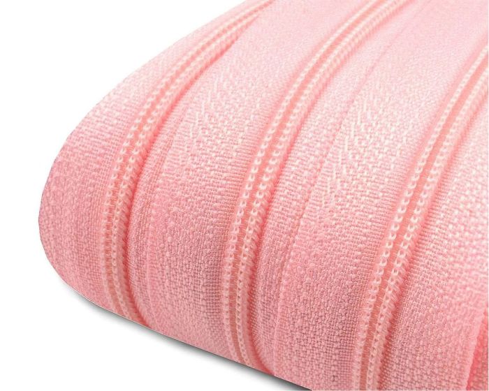Nekonečný zip spirálový POL 050716/133 růžový, šířka 3 mm (v metráži)