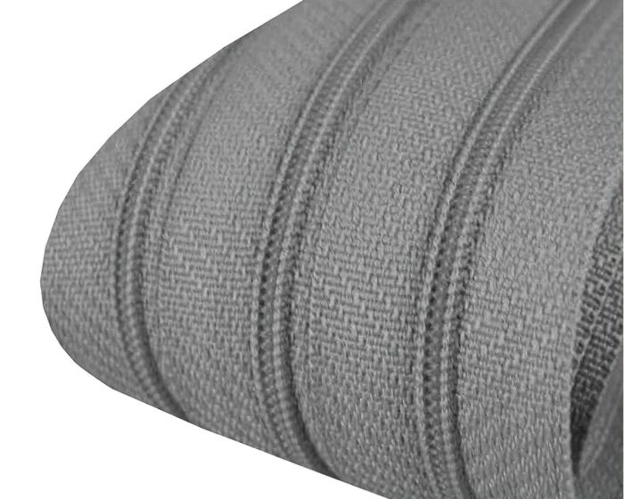 Nekonečný zip spirálový POL 050716/319 ocelová šedý, šířka 3 mm (v metráži)