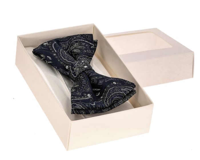 Motýlek pánský M009 vzorovaný, modrý mramor