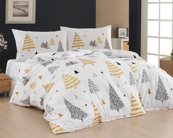 Povlečení Matějovský ALDER, stromy, bílé (více rozměrů, materiálů)