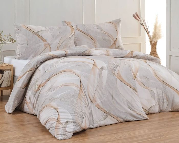 Povlečení Matějovský DELIGHT, béžové vlny, (více rozměrů, materiálů)