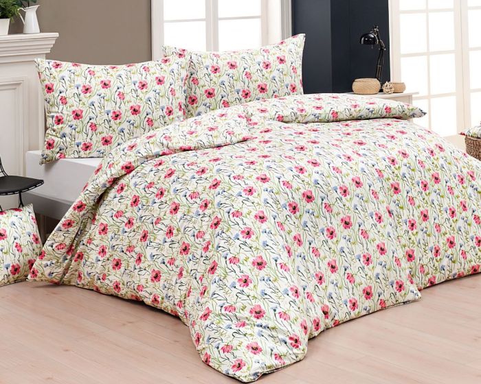 Povlečení Matějovský DIANNE, vlčí máky a chrpy na smetanové (více materiálů, rozměrů)