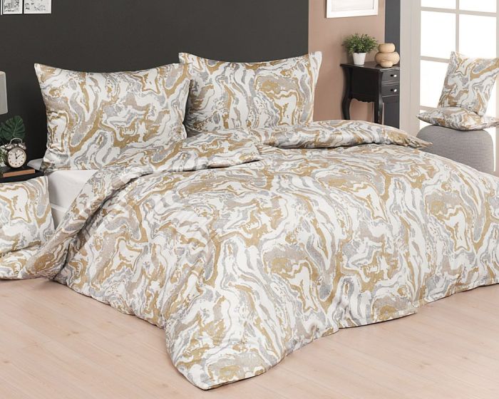 Povlečení Matějovský FIONA, láva, šedo-zlatá (více materiálů, rozměrů)