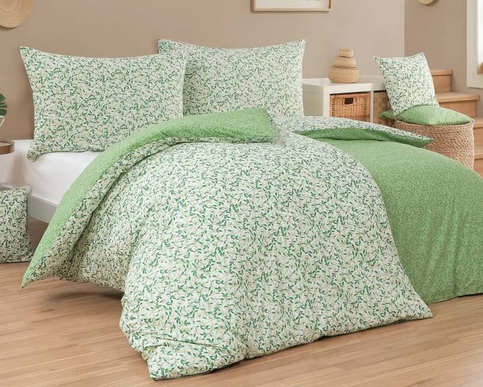 Povlečení Matějovský GALA, listy, zelené, 140x200cm + 70x90cm, (více materiálů)
