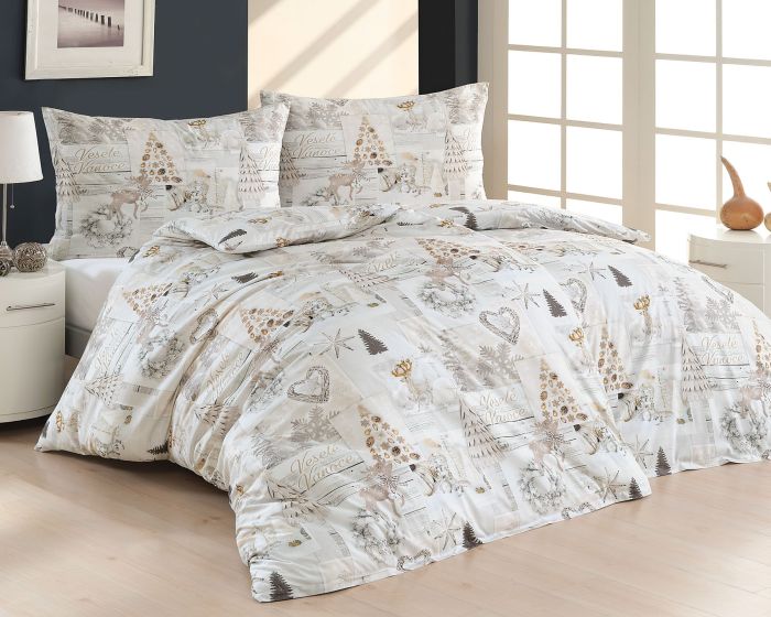 Povlečení Matějovský VÁNOČNÍ SEN, béžové, bavlna hladká digitál (více rozměrů)