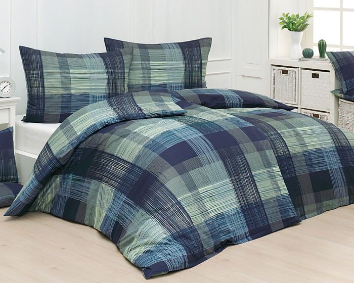 Povlečení Matějovský WILSON, káro, modro-tyrkysová, (více materiálů, rozměrů)