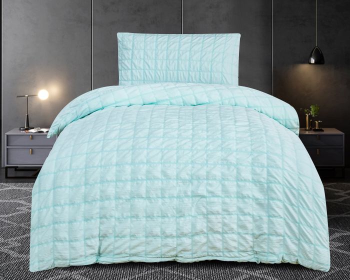 Povlečení NAOMI, mintové, obláčkový krep / mikrokrep, 140x200cm + 70x90cm