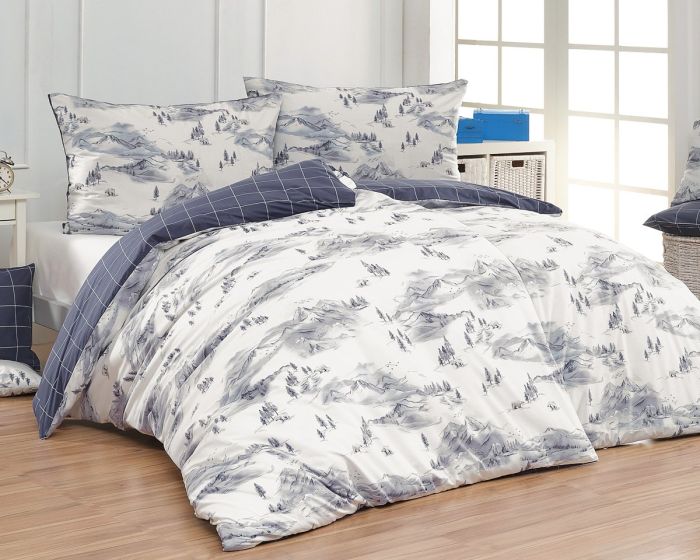 Povlečení Matějovský POLAR BLUE, zasněžené hory, bavlna hladká (více rozměrů)