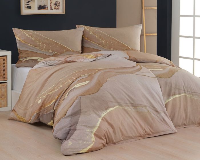 Povlečení Matějovský RIANA, zlaté vlnky, krémové, bavlna hladká digitál, (více rozměrů)