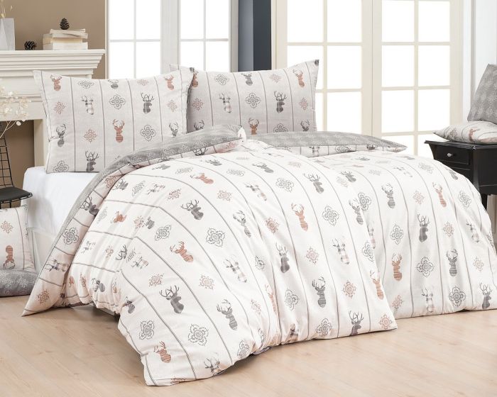 Povlečení Matějovský TIMOTHY, vánoční severský motiv, béžové (více rozměrů, materiálů)