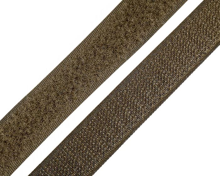 Suchý zip háček + plyš 740843/305 khaki zelený, šířka 2cm (v metráži)