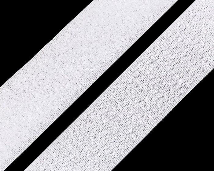 Suchý zip háček + plyš 780022/1 bílý, šířka 3cm (v metráži)