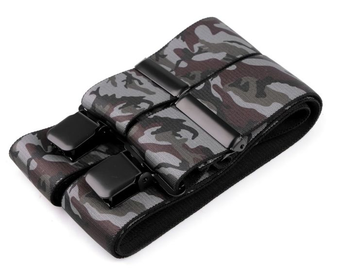 Šle pánské VOJENSKÉ / ARMY, délka 120cm, šíře 5cm, tvar Y, šedozelený světlý maskáč, 650372/03