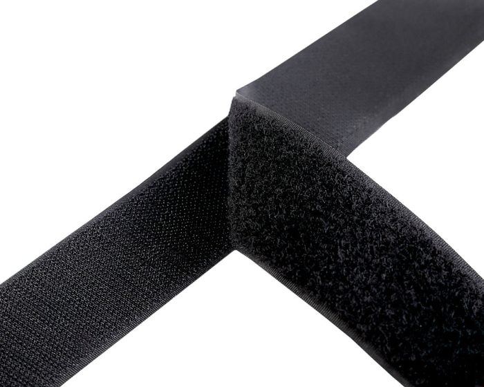 Suchý zip háček + plyš 740601 černý, šířka 3,8cm (v metráži)