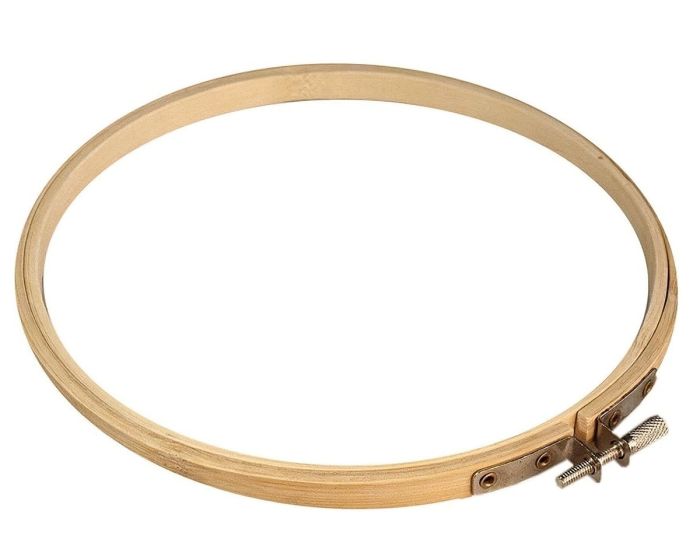 Vyšívací bambusový kruh 070164, světlý, průměr 18cm