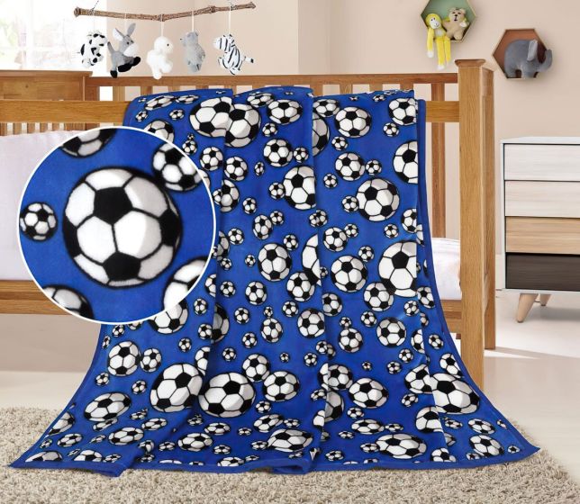 Dětská deka ELLA KORALL MICRO MÍČ MODRÝ, 100x155cm