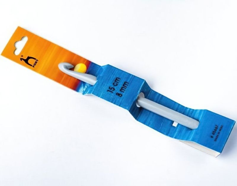 Háček na háčkování PONY, plastový 45667, velikost 8mm, délka 15cm