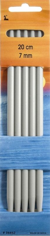 Ponožková jehlice PONY, hliníková, 5 kusů, délka 20cm, velikost 7mm