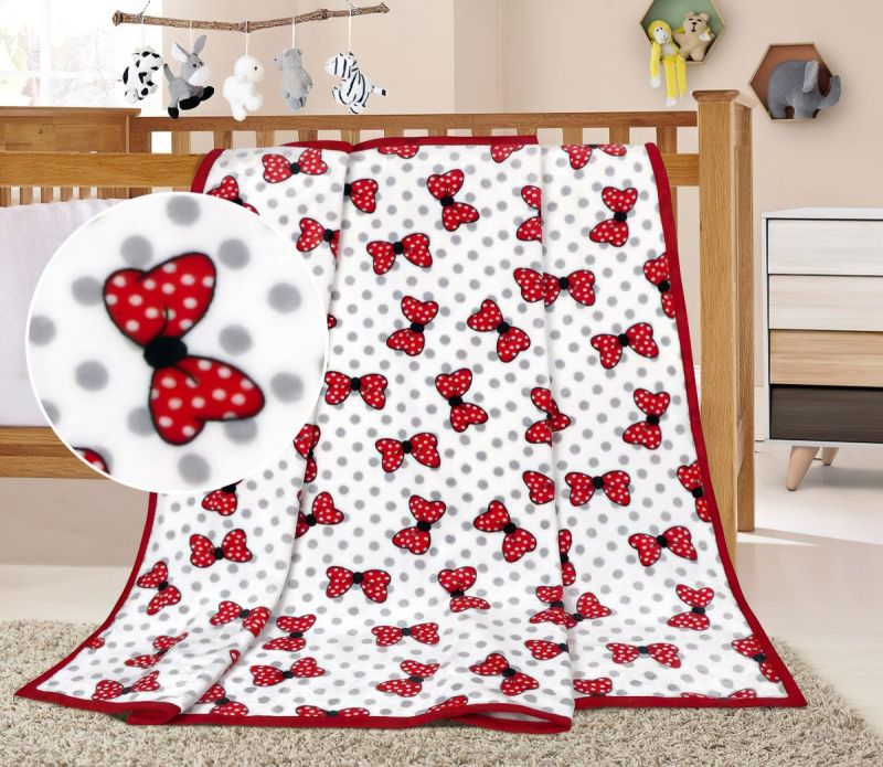 Dětská deka ELLA KORALL MICRO ČERVENÉ MAŠLE, 100x155cm