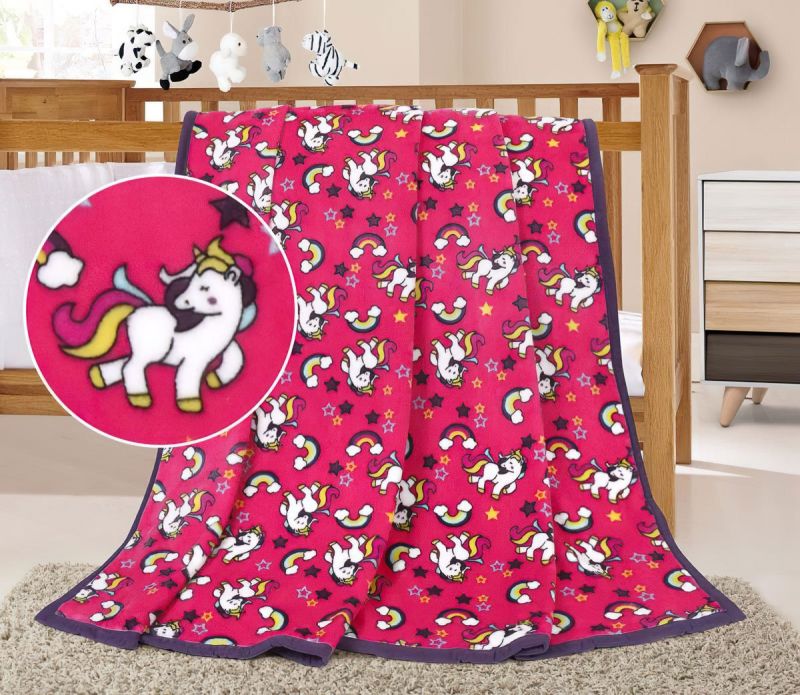 Dětská deka ELLA KORALL MICRO JEDNOROŽEC S DUHOU NA RŮŽOVÉ, 100x155cm