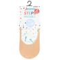 Ponožky do balerín, nízké steps silonkové 0001 béžové, ťapky, jednobarevné, dámské, 1 pár (více velikostí)