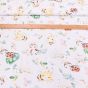 Bavlněné plátno dětské ANIKA včelky a berušky na bílé, š.160cm (látka v metráži)