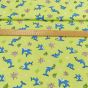 Bavlněné plátno dětské delfíni a chobotnice na zelené š.150cm (látka v metráži)