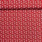Bavlněné plátno dětské LGB 738001, hlavičky berušek na červené s puntíky, š.150cm (látka v metráži)