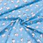 Bavlněné plátno dětské, ovečky na modré, š.140cm (látka v metráži)