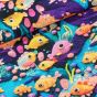 Bavlněné plátno dětské TREND 60 MULTI, rybičky v moři, modrá, š.155cm (látka v metráži)
