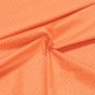 Bavlněné plátno POLO bílý puntík na oranžové, š.140cm (látka v metráži)
