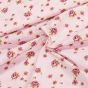 Bavlněné plátno POLO vínové růžičky na růžové, š.140cm (látka v metráži)