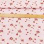 Bavlněné plátno POLO vínové růžičky na růžové, š.140cm (látka v metráži)