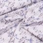 Bavlněné plátno TREND LEVILA-A 2 AZUL, fialové květy béžové, š.150cm (látka v metráži)